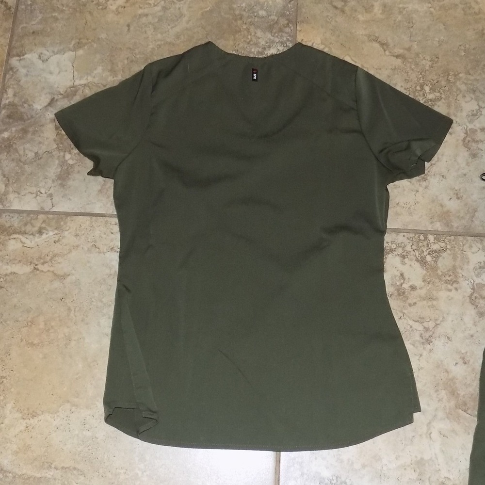 Greys Anatomy‎ Scrub Set Women S/XSP Olive Green Excellent Spandex Stretch Barco - Picture 7 of 10